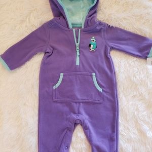 Carter's girls fleece hooded one piece